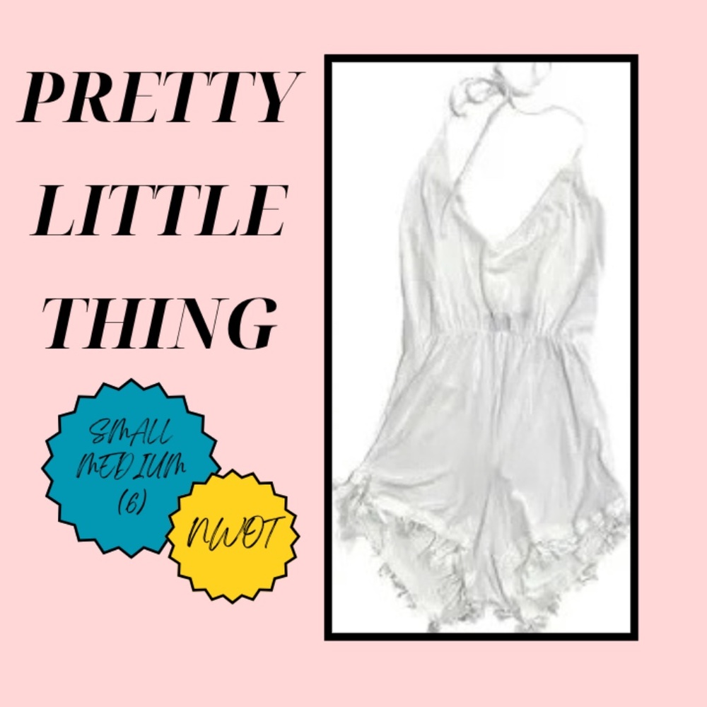 PrettyLittleThing Tassel Romper - Picture 2 of 5